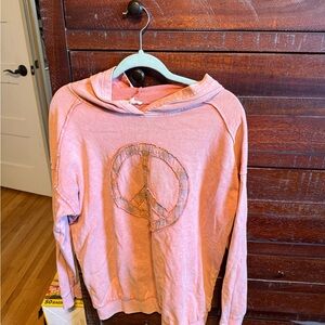 Easel Pink Peace Sign Hoodie